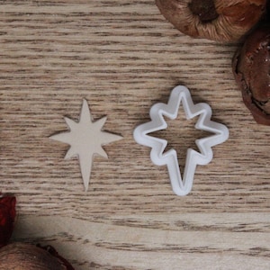 Set of 3 Christmas Northern Star Polymer Clay Cutters, Star Polymer Clay Cutter, Christmas Star Cutters, Star Clay Cutter, Christmas Star