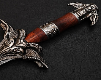 Hand Forged, Custom Damascus Steel Sword 34 inches, Full Tang, Vikings Sword, With Sheath, Cutlass, Birthday Gifts For Father, Gifts For Her
