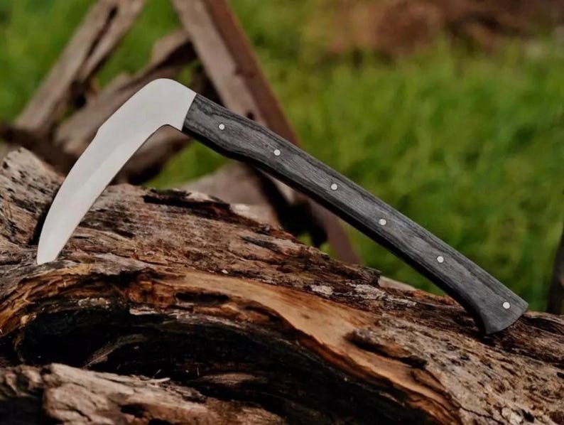 Custom Kama Hand Forged, Custom High Carbon Steel Kamas 15 Inches, Traditional Kama ...