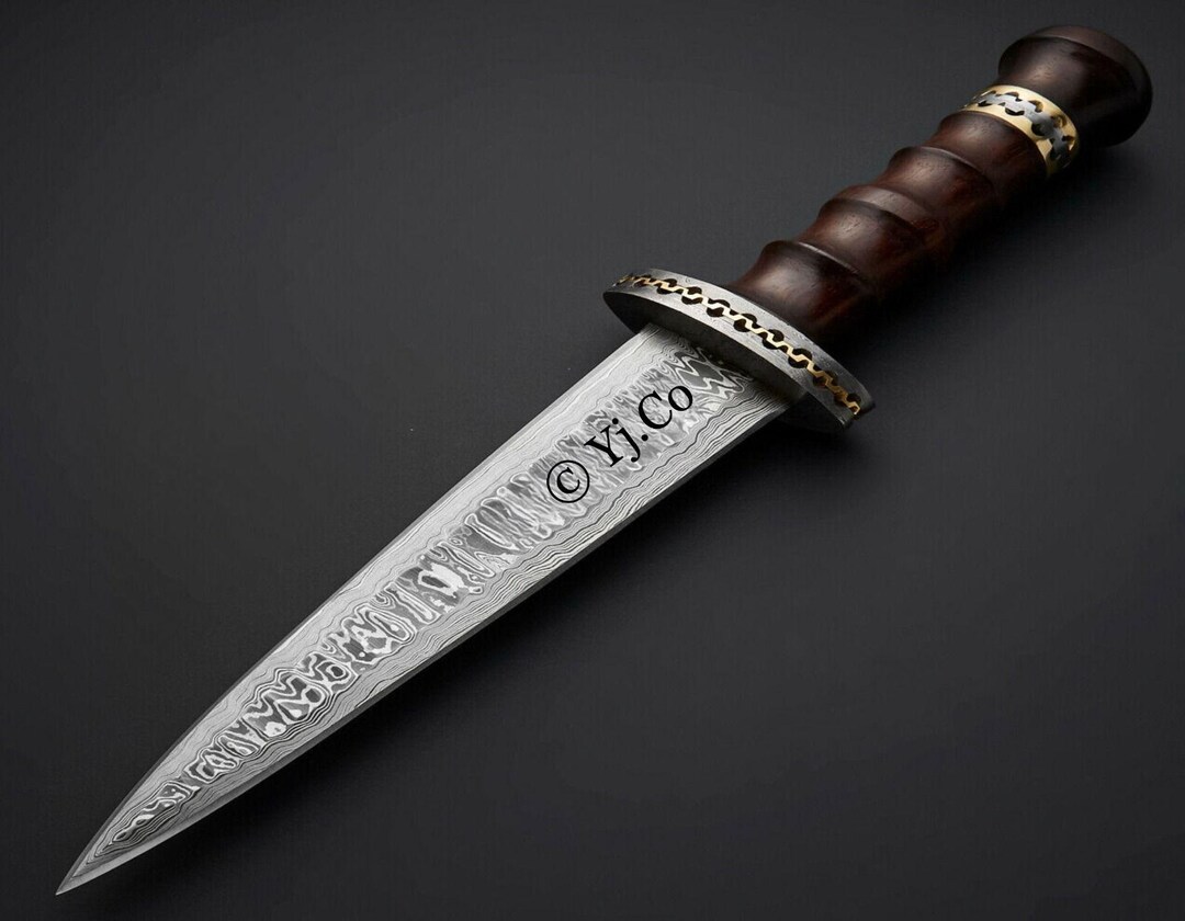 Hand Forged, Custom Damascus Steel Dagger 15 Inches, Vikings Dagger ...