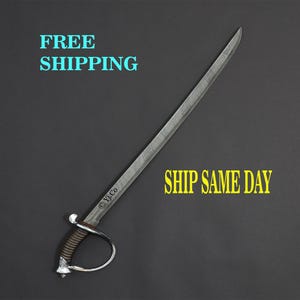Hand Forged, Custom Damascus Steel Sword 32 inches, Full Tang, Cutlass, With Sheath, Vikings Sword, Birthday Gifts For Father, Gifts For Her