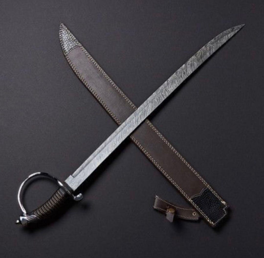 Hand File For Cutlass Custom Hand Forged, Damascus Steel Cutlass Sword 32 Inches, Pirate ...