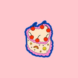 Sticker mini gateau - Stickers, autocollants de journal, scrapbooking, junk journal, bullet journal - multicolore
