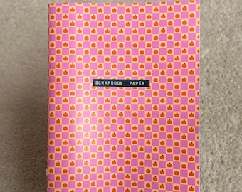 A5 Patterned Sheet Notebook 40 Pages - Scrapbooking, Journaling, Junk Journal, Vibrant Aesthetics Graphic Patterns