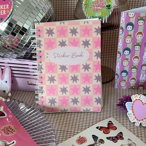 Cuaderno de pegatinas A6 - 50 páginas - Para guardar tus pegatinas - Pegatinas para diario, scrapbooking, junk journal, bullet journal