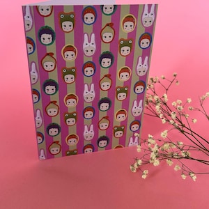 Carte de voeux A6 2 volets baby - Journaling scrapbooking, junk journal, bullet journal - stickers, cute