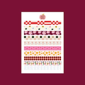 Bogen Masking Tape Sticker A5 - Journaling Sticker, Scrapbooking, Junk Journal, Bullet Journal - Sticker, süß
