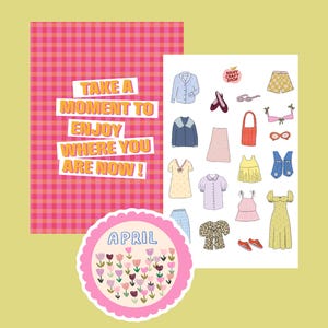 April Nany Club Mail - Stickers, dagboekstickers, scrapbooking, junk journal, bullet journal