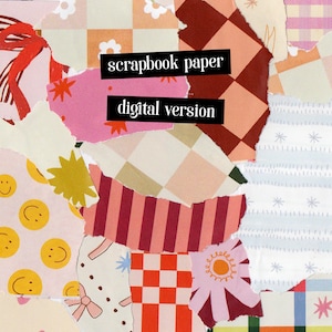 Versione digitale della carta per scrapbooking - scrapbooking, journaling, modelli, fogli, modelli, carino, estetico