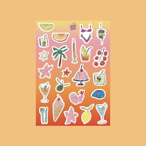 Dolce Vita Sticker Sheet - Journaling, scrapbooking, junk journal, bullet journal stickers - stickers, cute, flirty, summer