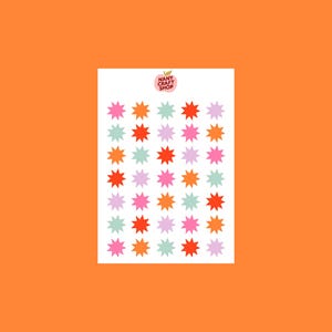Planche stickers formes graphiques A6 - Autocollants de journaling, scrapbooking, junk journal, bullet journal - stickers, cute