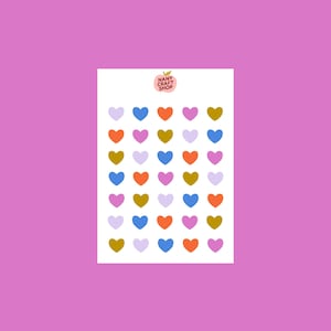 A6 Hart Stickervel - Journaling, Scrapbook, Junk Journal, Bullet Journal Stickers - Leuke Stickers