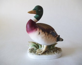 Vintage Pair Lefton China Mallard Ducks #KW214
