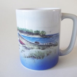 Beach Sea Shells Ceramic Coffee Mug Cup 10 Fluid Ounces Blue Beach Sea Shells Ceramic Coffee Mug Cup 10 Fluid Ounces Blue