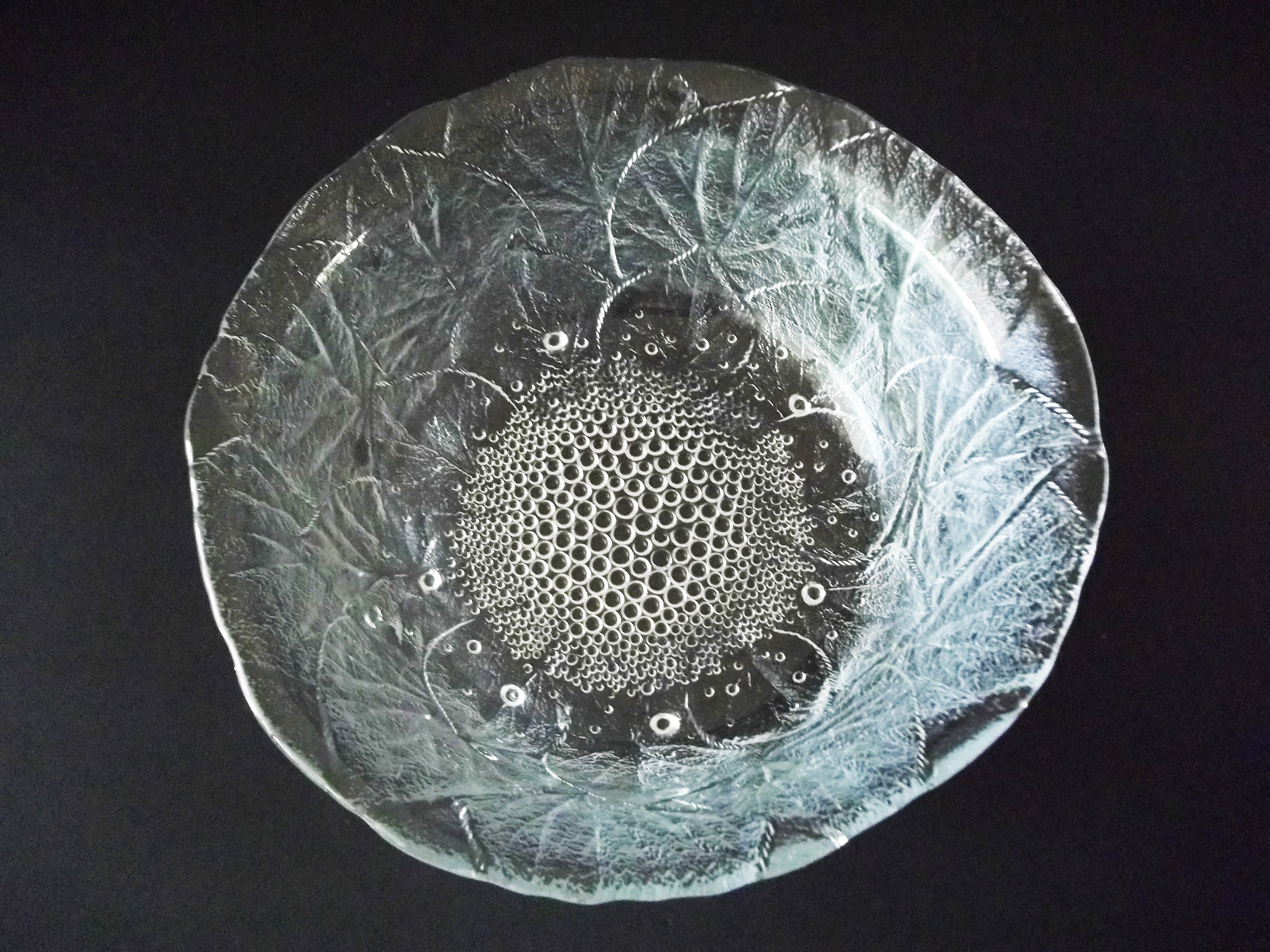 Hoya Glass Large Vintage Bowl Fruit/Salad Dish Petal Leaf Etsy