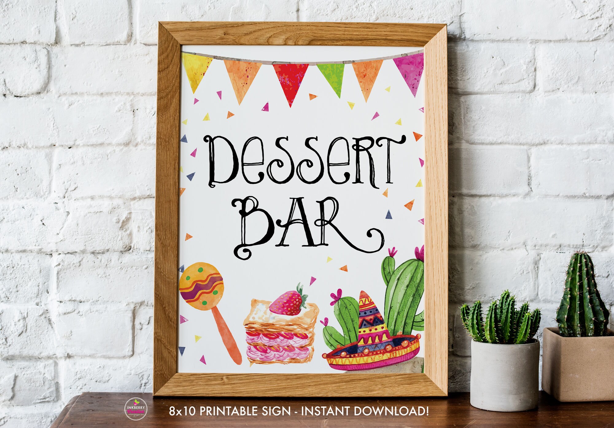 Printable Dessert Bar Sign Fiesta Bridal Shower Baby | Etsy