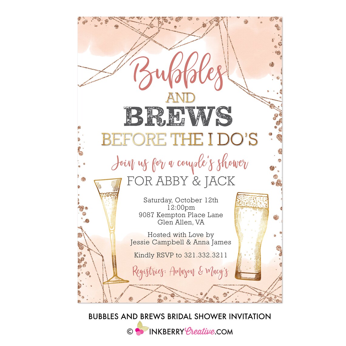 Bubbles and Brews Before the I Do's Bridal Shower Etsy