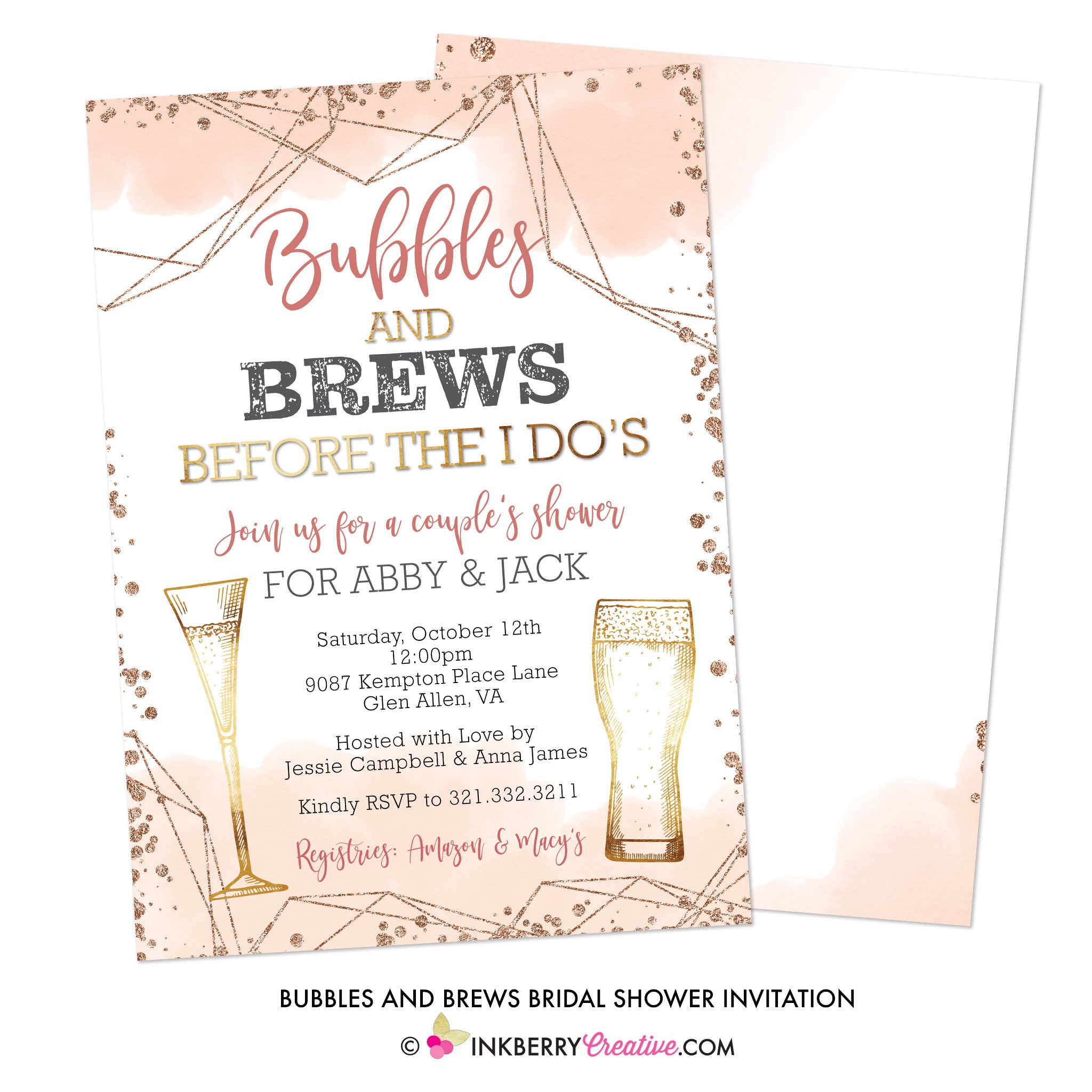 Bubbles and Brews Before the I Do's Bridal Shower | Etsy Italia