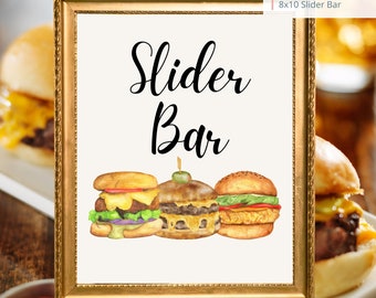 Printable Slider Bar Sign, Wedding Sign, Bridal Baby Shower Birthday Party Slider Bar Sign 8x10, PDF, Instant Download, Digital File