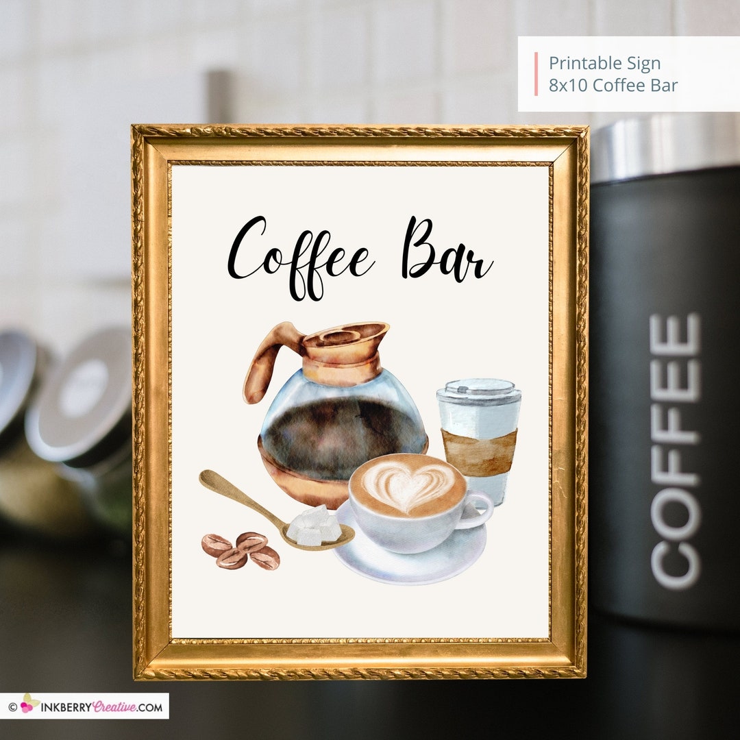Printable Coffee Bar Sign Wedding Sign Bridal Baby Shower Birthday Printable Coffee Bar Sign Wedding Sign Bridal Baby Shower Birthday