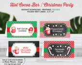 Hot Cocoa Bar, Christmas Party, Printable, Editable, Food Buffet, Tent Cards, Instant Download, Editable PDF Christmas Food Tent Cards Il_170x135