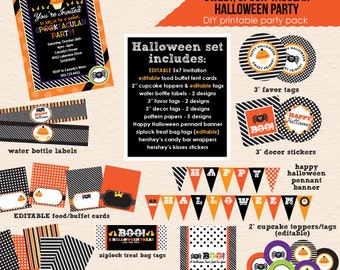 Sweet Spook-tacular Kids Halloween Party - Printable Complete Party Pack - Instant Download