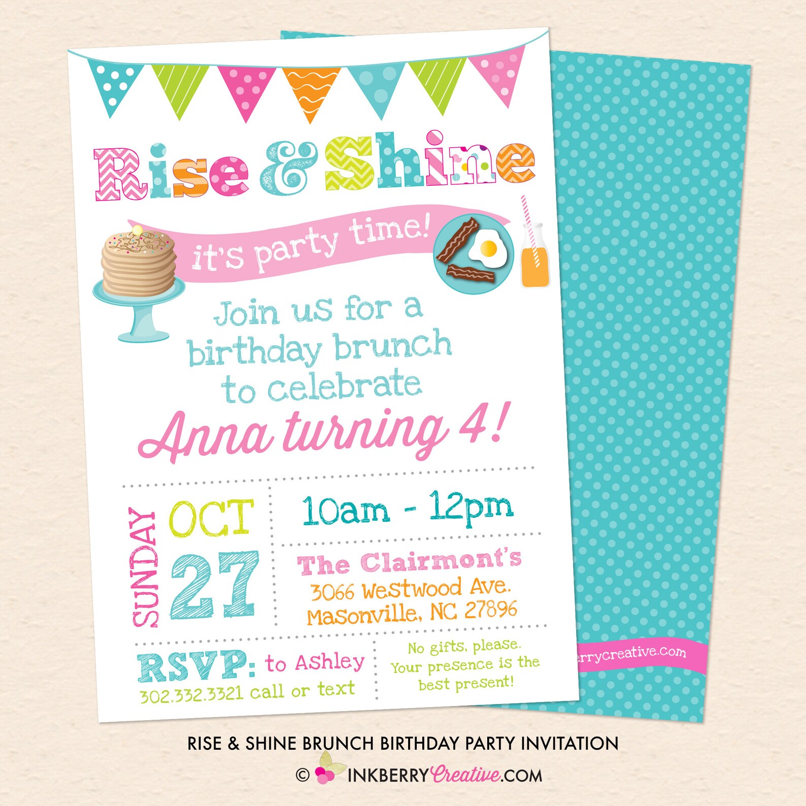 Rise and Shine Kids Birthday Breakfast Brunch Party - Etsy