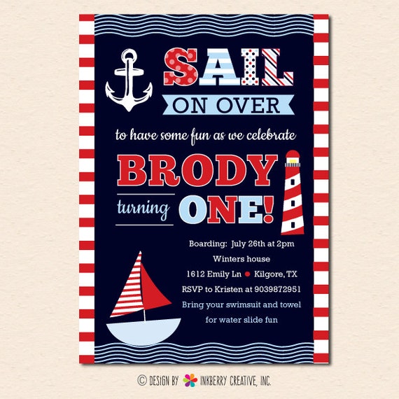 Nautical Themed Invitation Cards 6