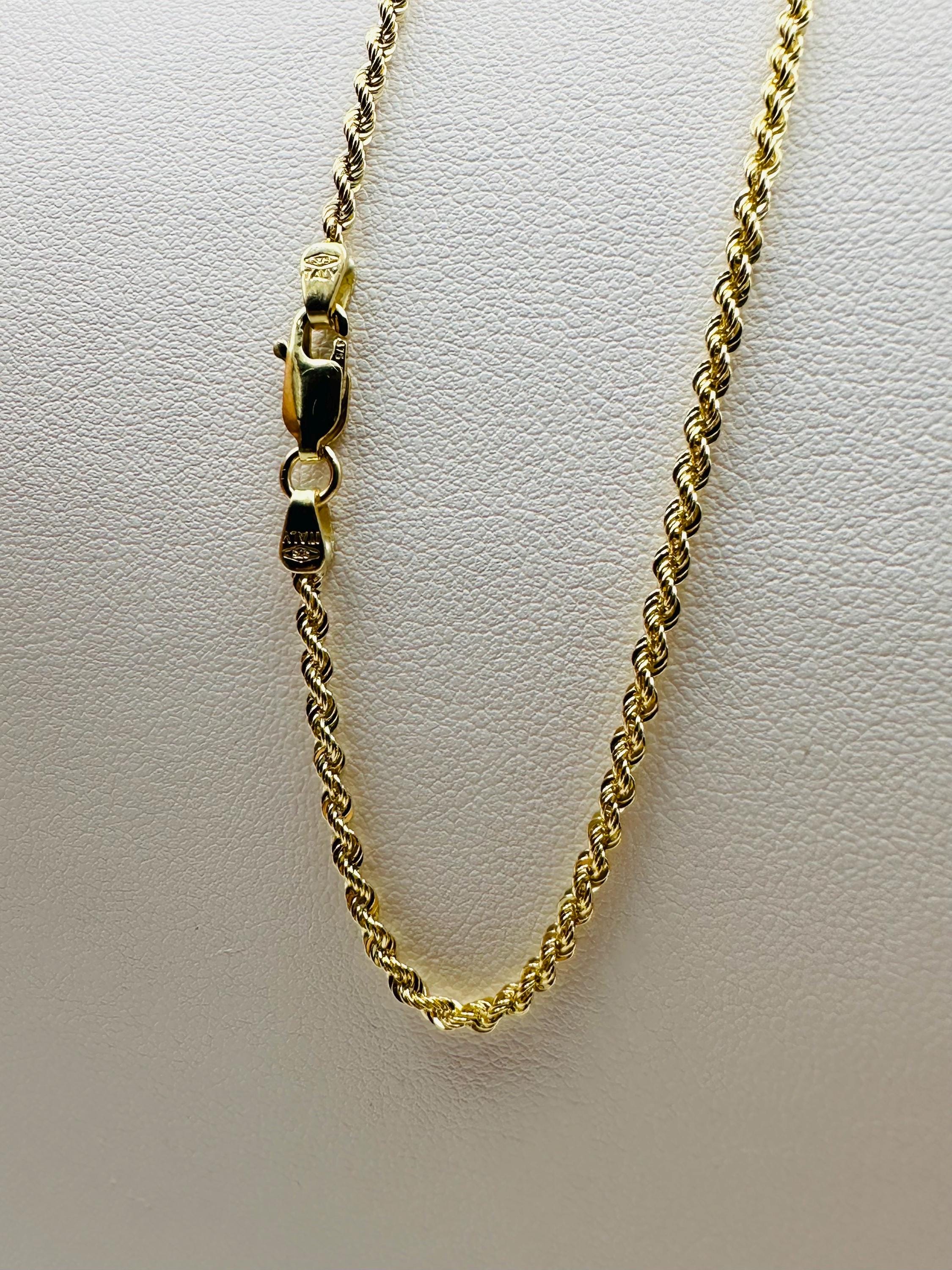 45cm Catena di ancoraggio circa oro 375 COLLANA 9 carati catena con