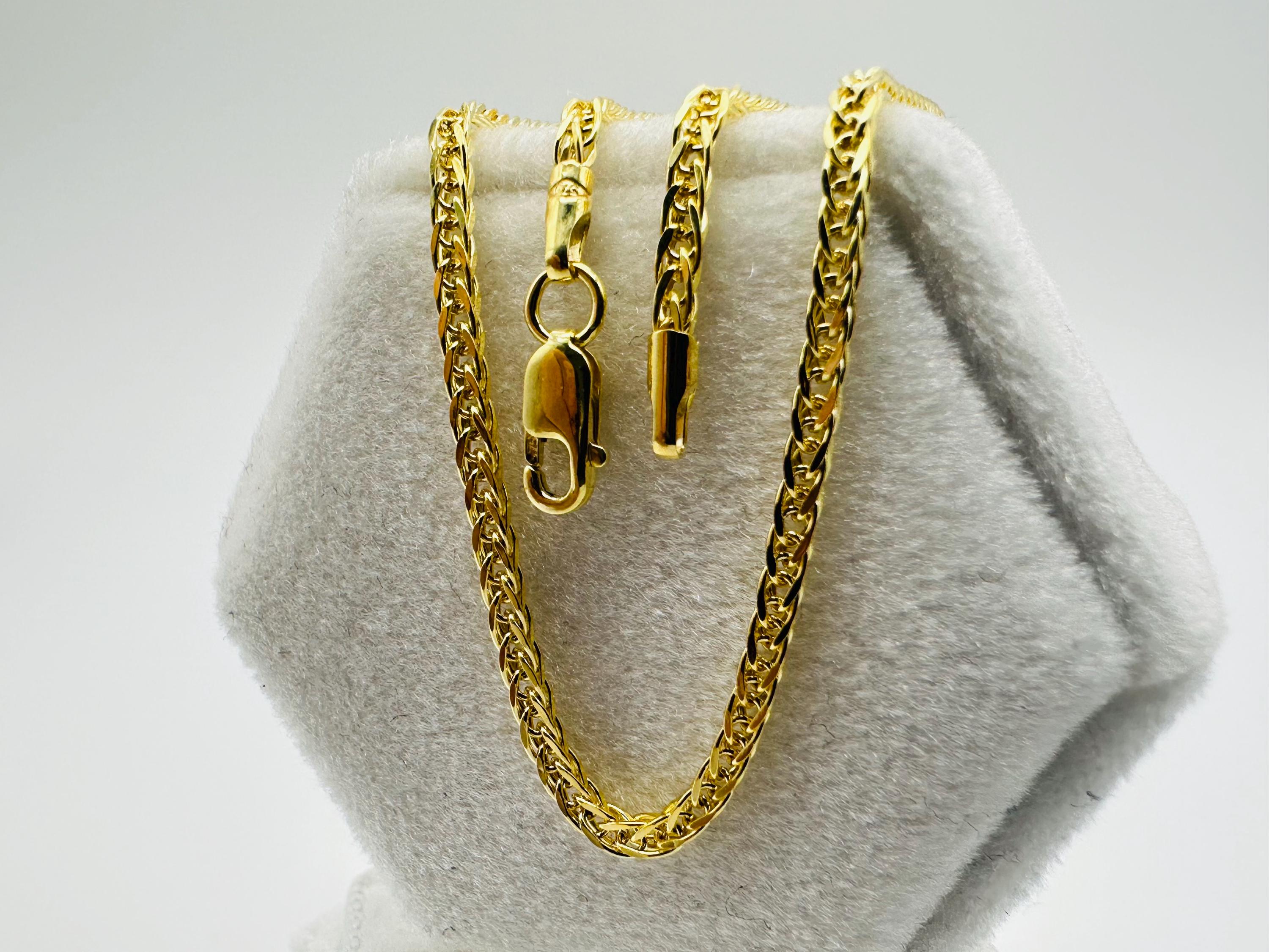 9ct Yellow Gold 2.2mm Franco Wheat Chain Necklace - 16” 18” 20