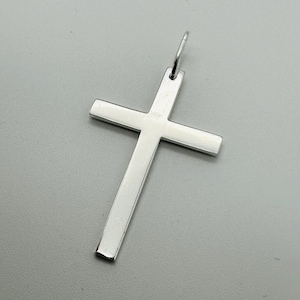 Solid 925 Sterling Silver Designer Cross Pendant Necklace 20” Chain New