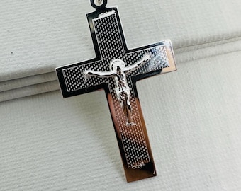 Heavy 925 Sterling Silver Crucifix Cross Necklace 16 18 20 22