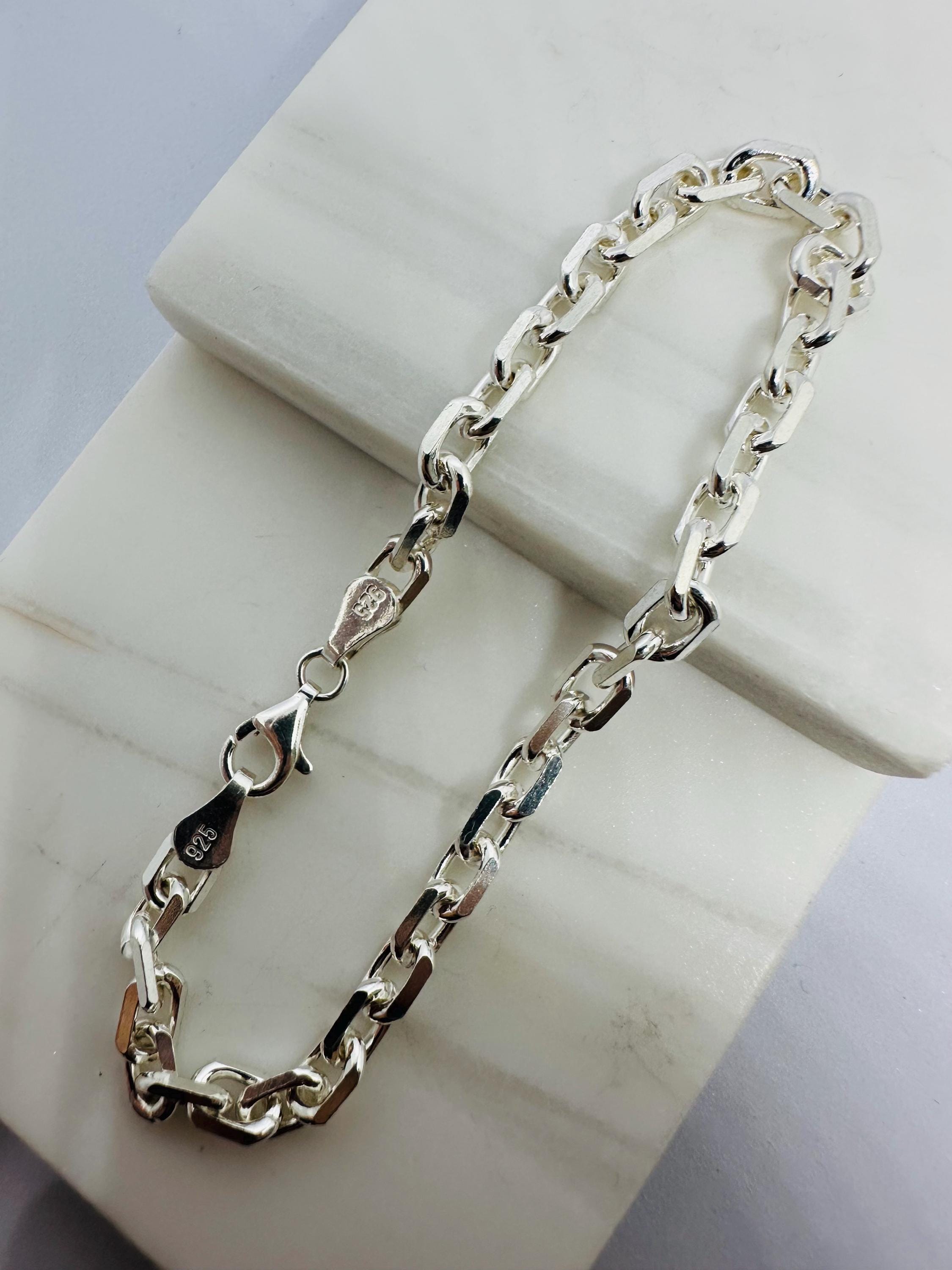 アクセサリー vintage silver 925 belt chain bracelet 925 Sterling Silver Handmade Heavy Design Vintage Stylish Solid