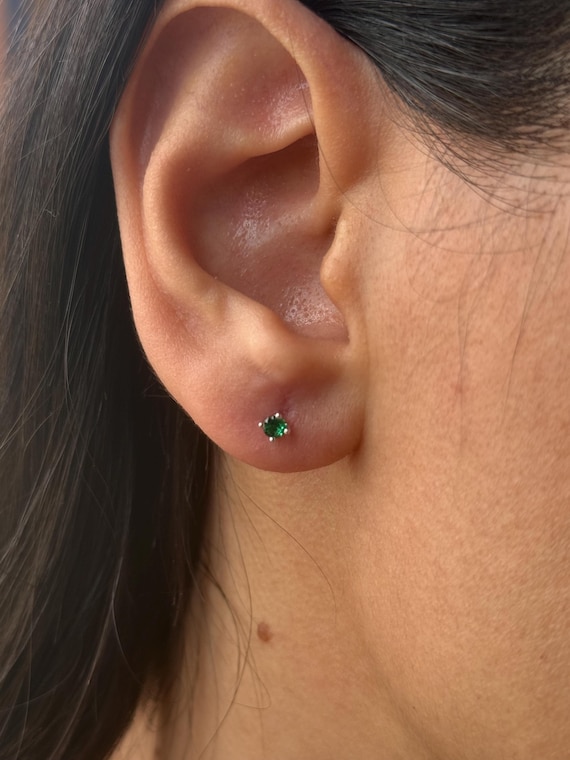 Lot De 12 Boucles D'oreilles Anneaux Grands - Vert, Fermoir à Clip