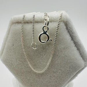 925 Sterling Silver Chain - 1mm Fine Minimalist Curb Necklace -16” 18” 20” 22” 24” Chain for Men Women gift