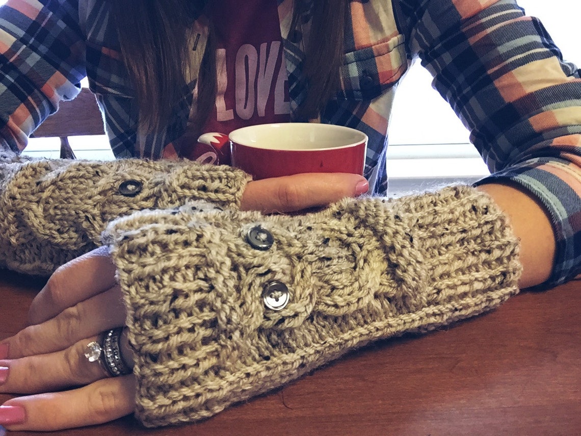 Knit Hand Warmers Cable Knit Hand Warmers Owl Handwarmers Etsy