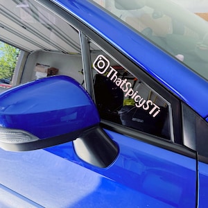 Custom Instagram Name Vinyl Decal - Personalized IG Username Sticker - Vinyl Car Decal - Social Media Car Window Vinyl Decal Sticker