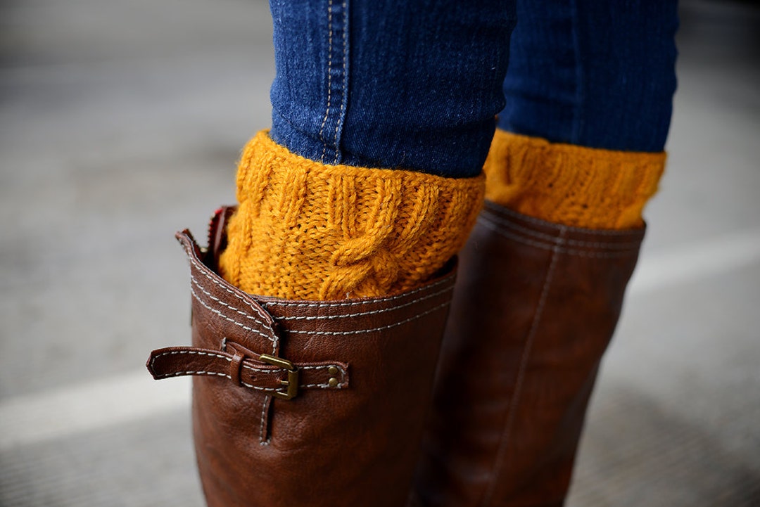 Cable Knit Boot Cuffs, Boot Toppers - Etsy