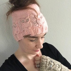 Gorro de punto con forma de búho: gorro de invierno acrílico