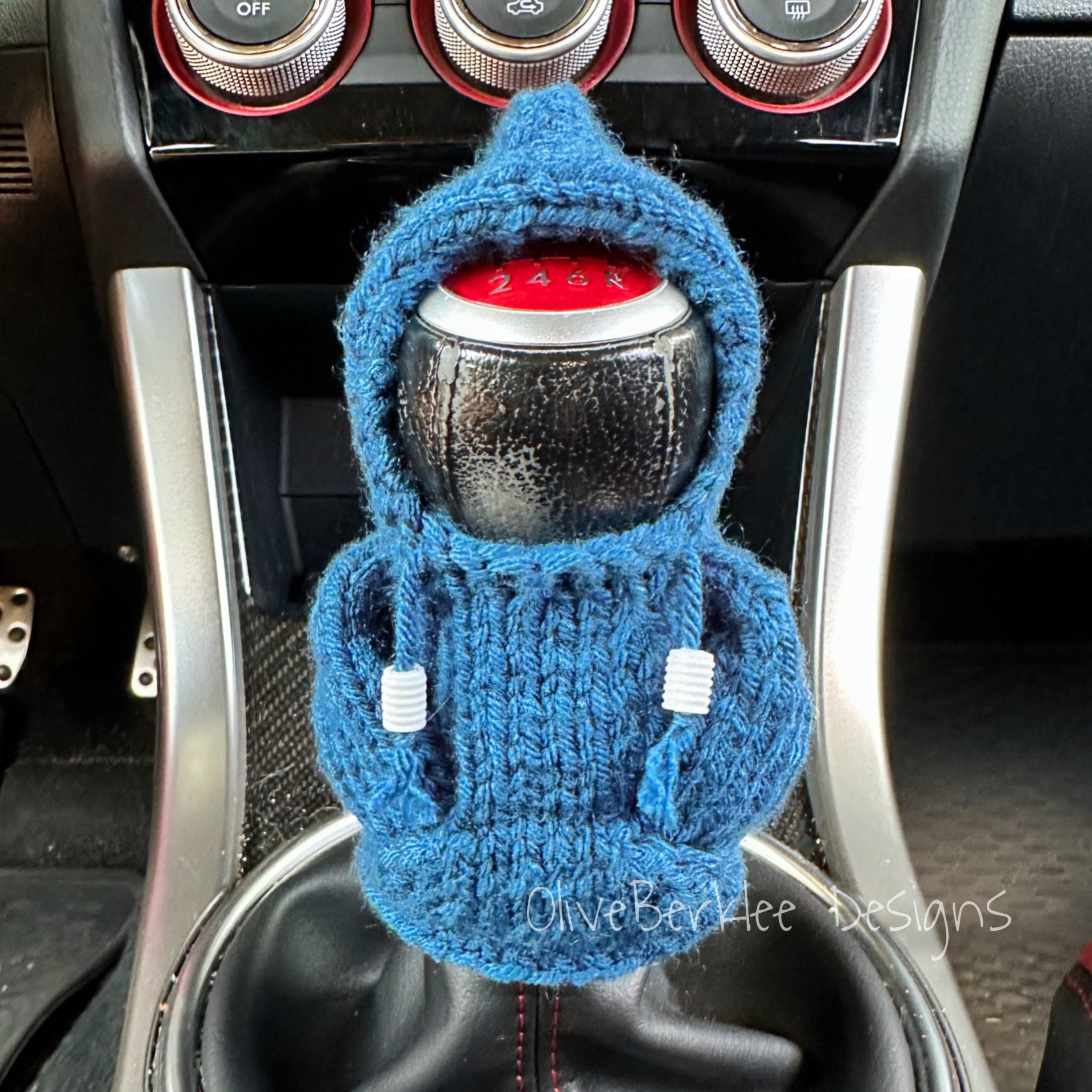 Gear Shift Hoodie Crocheted Shift Knob Hoodies Funny Car Accessory