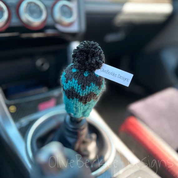 Chevron Gear Shift Hat, Shift Knob Cover, Shift Knob Cozy, Shift Knob Knit  Beanie 