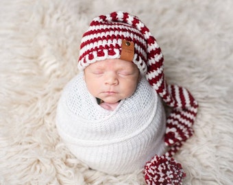 Christmas Elf Stocking Beanie - (Newborn-Toddler)