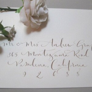 Modern calligraphy hand addressing wedding envelope image 5