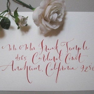 calligraphy addressing for envelopes by hand wedding or event