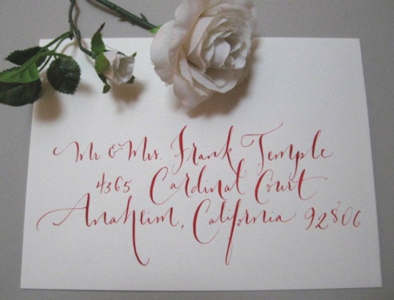 Envelope addressing wedding custom calligraphy by hand image 7