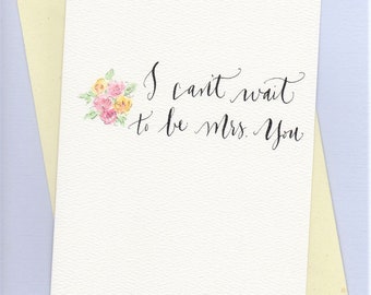 Engagement card for fiancee