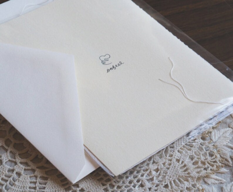 Beautiful horse greeting card made of recycled cotton paper and paper tissue pages Run free