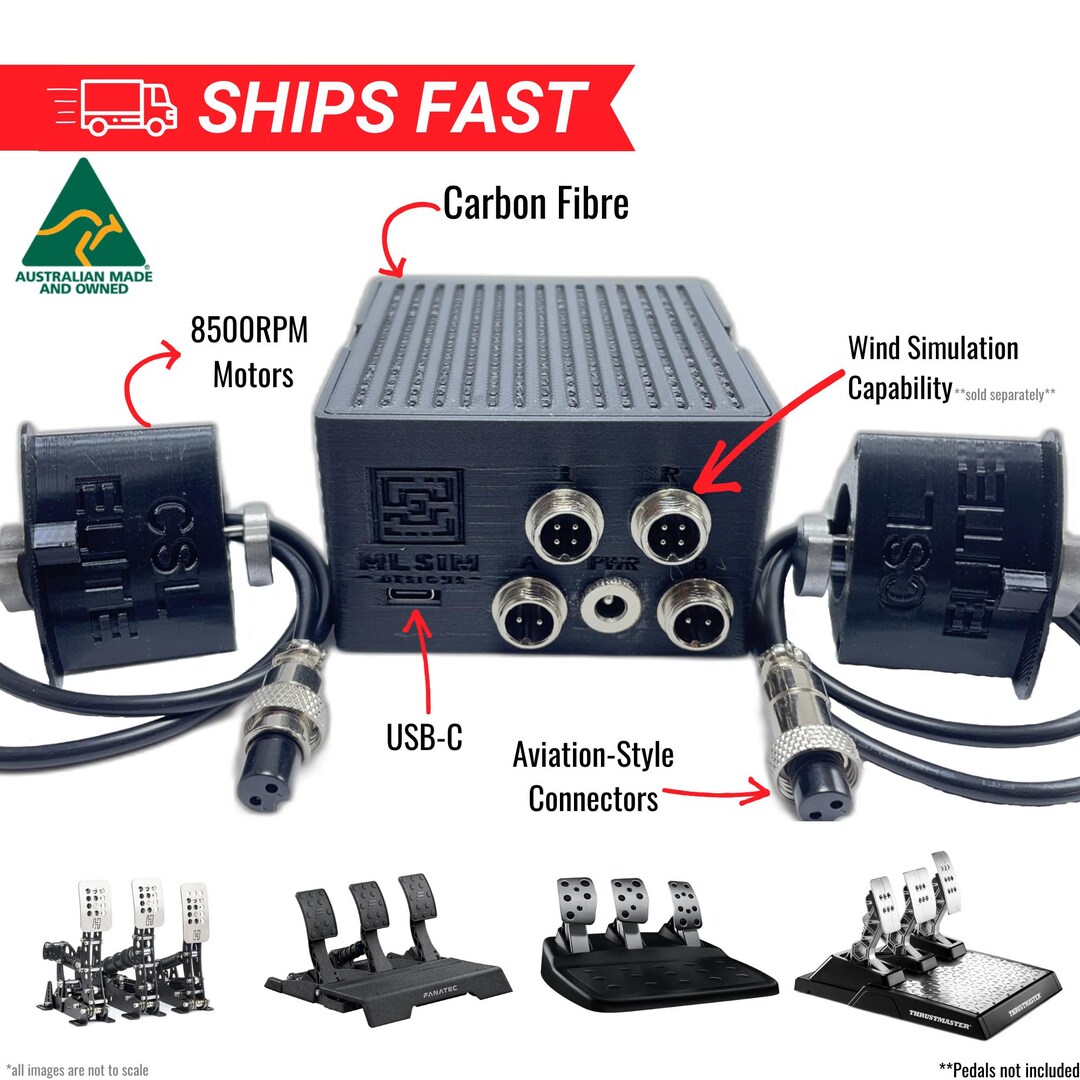 Rumble-motor Kit by MLSD for Sim Racing Pedals | Carbon Fibre | Sim ...