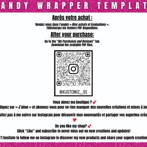 Customizable Haribo candy packaging template on Canva | Editable candy label | +210 decorative elements in PNG format included image 3