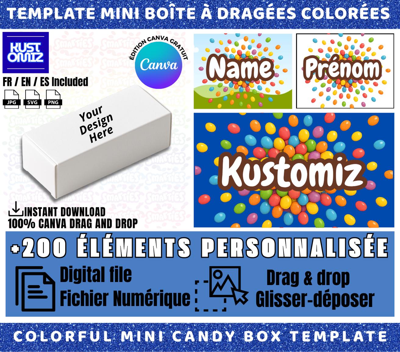 Smarties Box Template